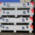 Wooden and plastic pallets