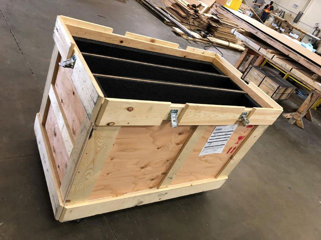 Wooden and plastic pallets